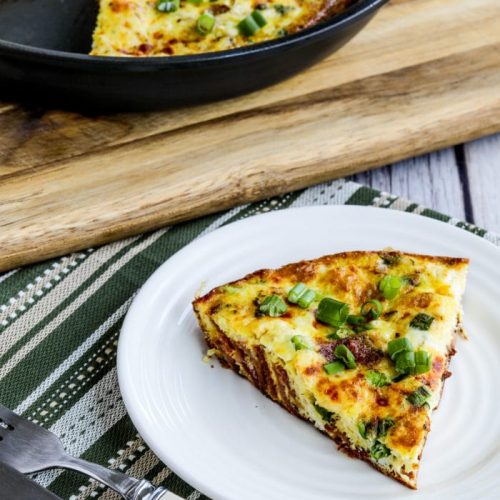 Frittata with Bacon, Zucchini and Cheese