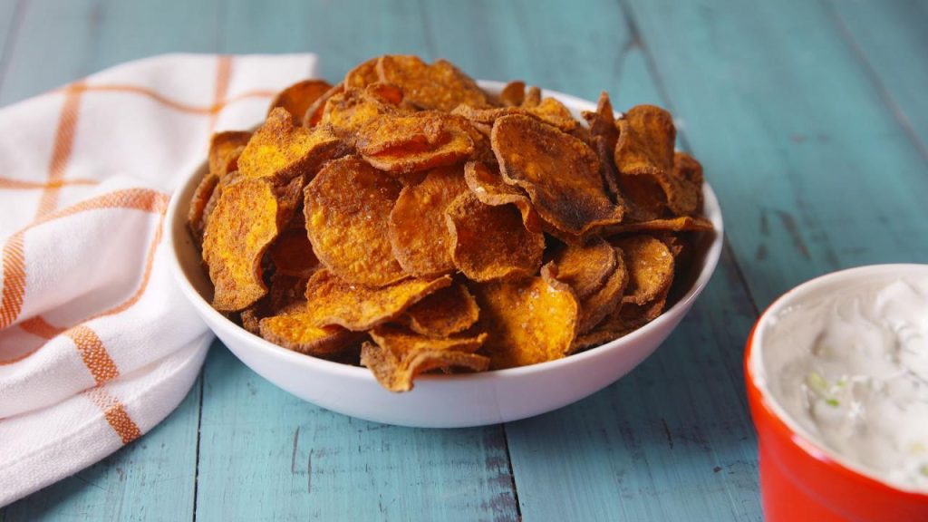 Healthy Baked Potato Chips